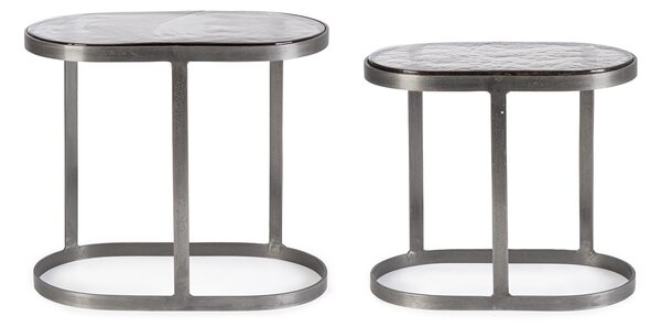 2SET ZAYLA OVAL NICKLE konferenčný stolík