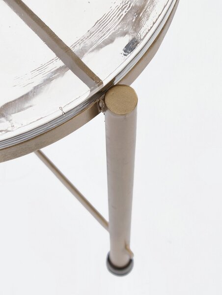 ZAYLA ROUND BRASS konferenčný stolík V50cm