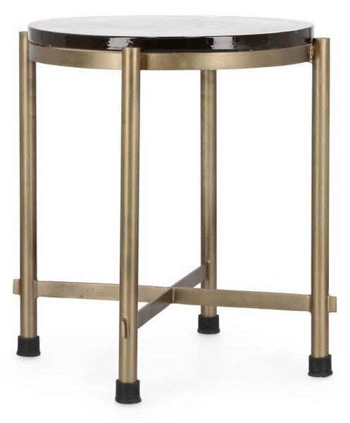 ZAYLA ROUND BRASS konferenčný stolík V50cm