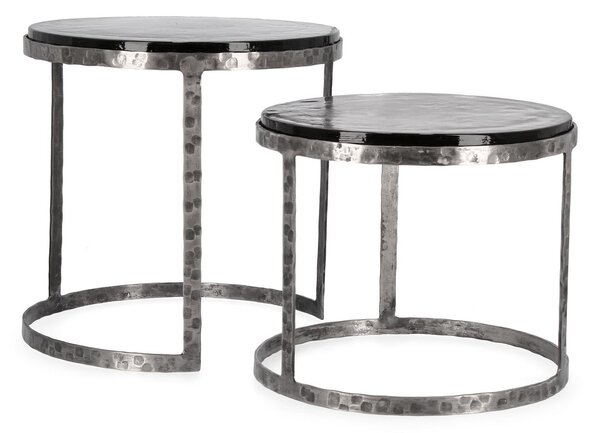 2SET ZAYLA ROUND NICKLE konferenčný stolík