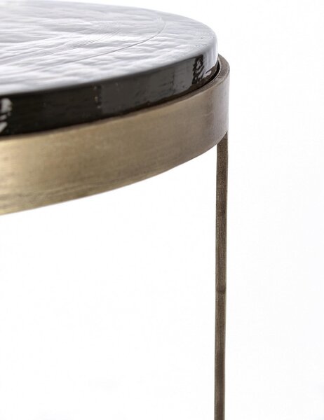 2SET ZAYLA ROUND BRASS konferenčný stolík