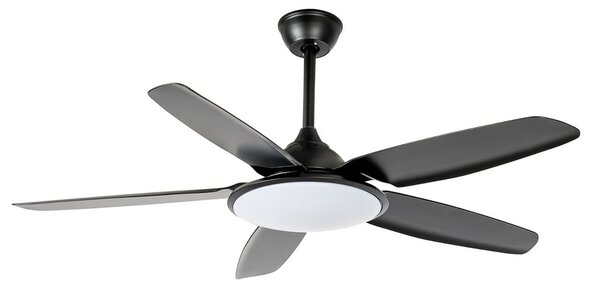 Stropný ventilátor Divian s LED osvetlením, čierny, DC, tichý, CCT – Lucande Lucande, Divian, Čierna, Obývacia izba, Kov, Moderný