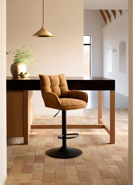 Oranžové barové stoličky s nastaviteľnou výškou v súprave 2 ks Marilla – Unique Furniture