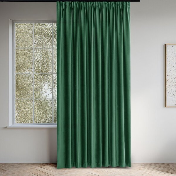 Zelený zamatový dimout záves 140x225 cm Velto – Filumi