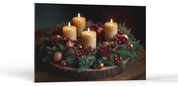 Vianoce Adventný veniec | Obrazy Vintessia Rozmery obdĺžnik: 20x30
