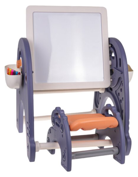 Detský stolík s tabuľou a stoličkou 4v1