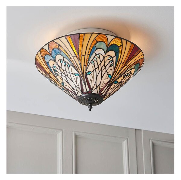 Endon 70241 - Stropné svietidlo Tiffany HECTOR 2xE27/60W/230V priemer 40 cm