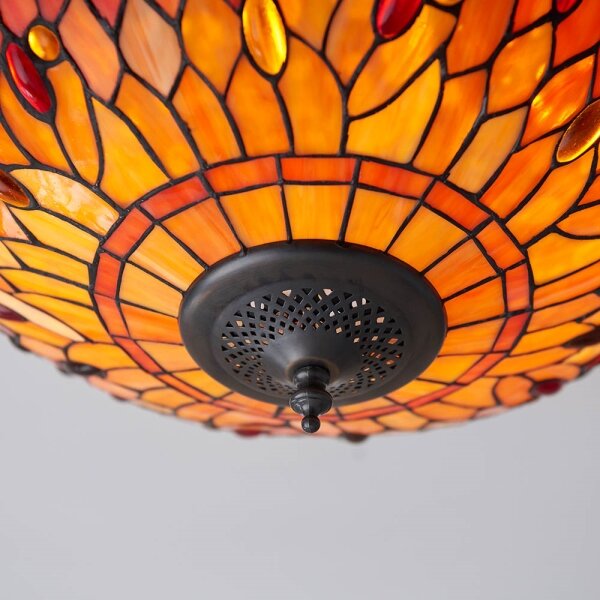 Endon 70721 - Stropné svietidlo Tiffany DRAGONFLY 2xE27/60W/230V pr. 41 cm