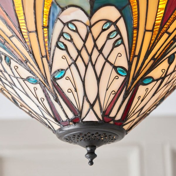 Endon 70241 - Stropné svietidlo Tiffany HECTOR 2xE27/60W/230V priemer 40 cm