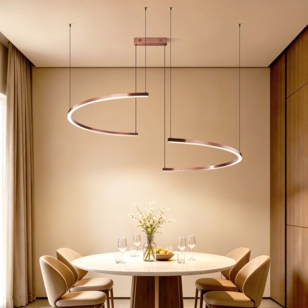 Immax NEO 07328L - LED stmievateľný luster na lanku FINO 72W/230V 120 cm, ružovo-zlatý, Tuya + diaľkové ovládanie