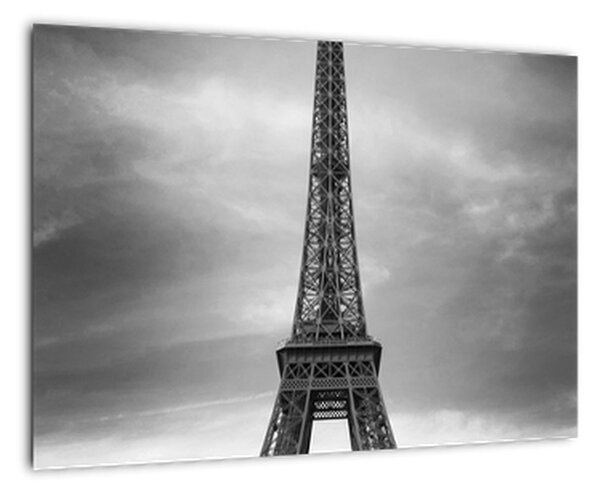 Trabant u Eiffelovej veže - obraz na stenu (Obraz 60x40cm)