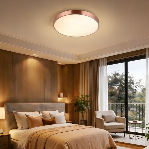 Immax NEO 07321L-LED Stmievateľné stropné svietidlo NEO LITE SEMPLICI 36W/230V priemer 40 cm medené + diaľkové ovládanie