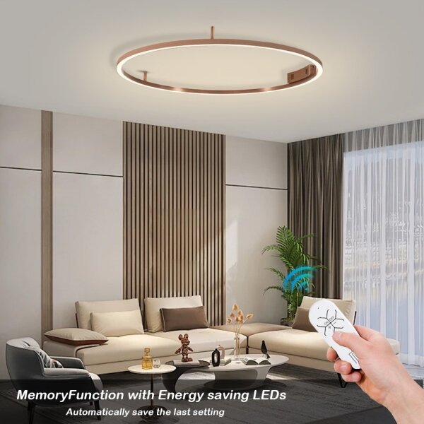 Immax NEO 07326-80C-LED Stmievateľné stropné svietidlo FINO LED/55W/230V 80 cm Tuya ružové zlato+diaľkový ovládač