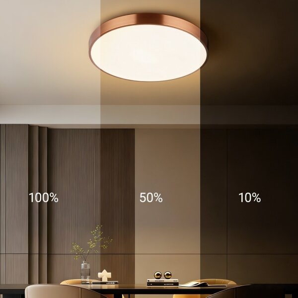 Immax NEO 07321L-LED Stmievateľné stropné svietidlo NEO LITE SEMPLICI 36W/230V priemer 40 cm medené + diaľkové ovládanie