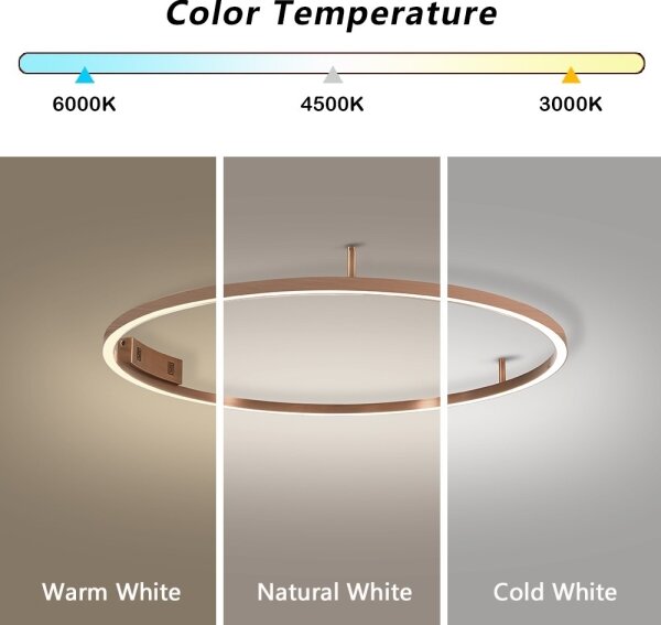 Immax NEO 07326-80C-LED Stmievateľné stropné svietidlo FINO LED/55W/230V 80 cm Tuya ružové zlato+diaľkový ovládač