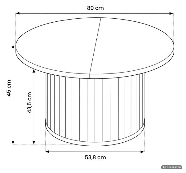 Konferenčný stolík NUBO 80 cm kašmírový