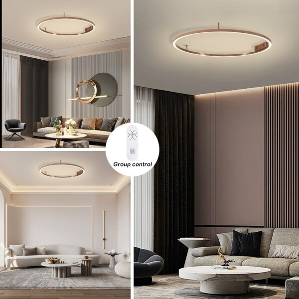 Immax NEO 07326-80C-LED Stmievateľné stropné svietidlo FINO LED/55W/230V 80 cm Tuya ružové zlato+diaľkový ovládač