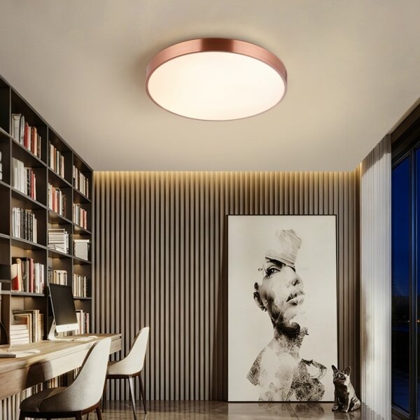 Immax NEO 07321L-LED Stmievateľné stropné svietidlo NEO LITE SEMPLICI 36W/230V priemer 40 cm medené + diaľkové ovládanie