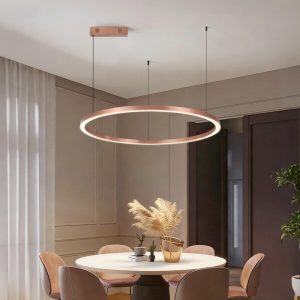 Immax NEO 07327L - stmievateľný LED luster na lane FINO 55W/230V 80 cm ružové zlato Tuya+DO