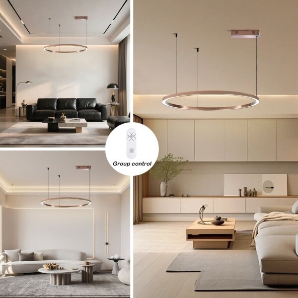 Immax NEO 07327L - stmievateľný LED luster na lane FINO 55W/230V 80 cm ružové zlato Tuya+DO