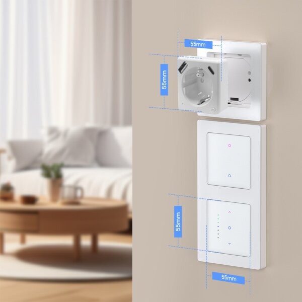 Immax NEO 07544L - Inteligentná zásuvka E 16A/230V + 1xUSB-A+1xUSB C PD 20W Wi-Fi