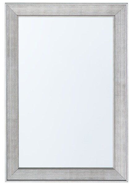 Nástenné zrkadlo strieborné 61 x 91 cm obdĺžnikové moderné do obývacej izby a spálne