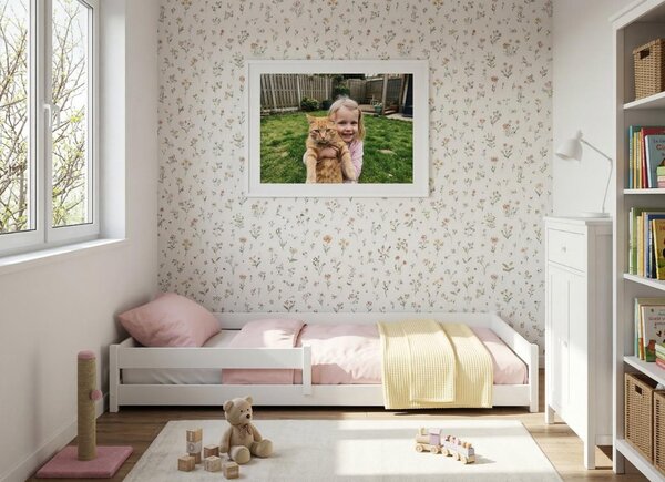 MAXMAX Detská Montessori posteľ z masívu borovice ALICE - 200x90 cm - BIELA