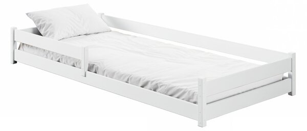 MAXMAX Detská Montessori posteľ z masívu borovice ALICE - 200x90 cm - BIELA