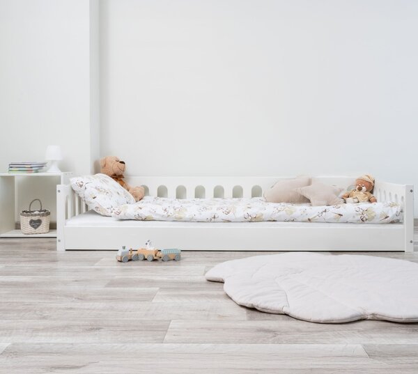 MAXMAX Detská Montessori posteľ NOMI 2v1 - 160x80 cm - biela