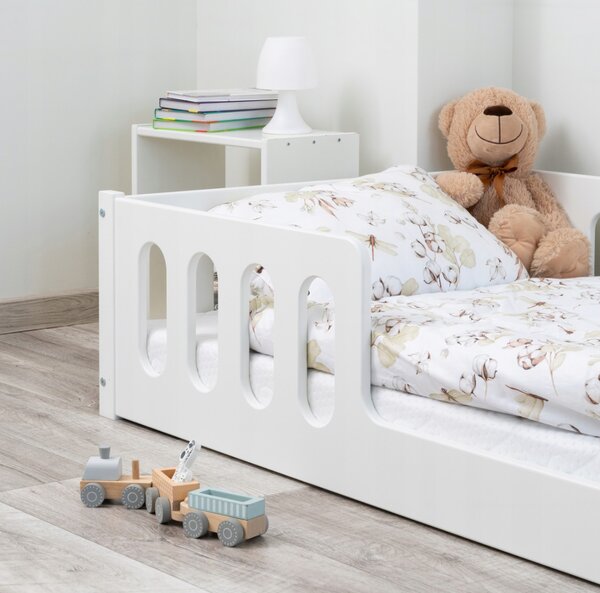 MAXMAX Detská Montessori posteľ NOMI 2v1 - 160x80 cm - biela