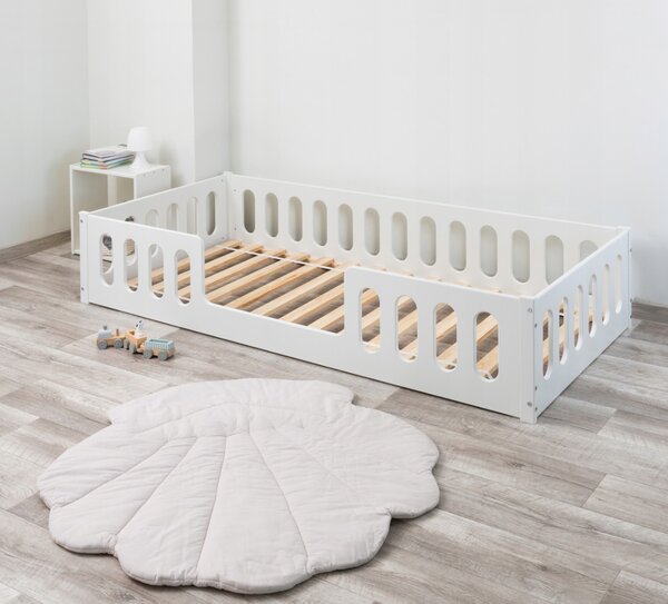 MAXMAX Detská Montessori posteľ NOMI 2v1 - 160x80 cm - biela