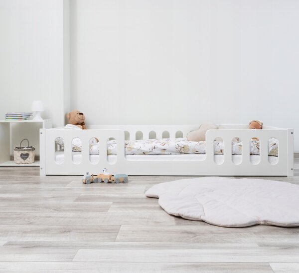 MAXMAX Detská Montessori posteľ NOMI 2v1 - 160x80 cm - biela