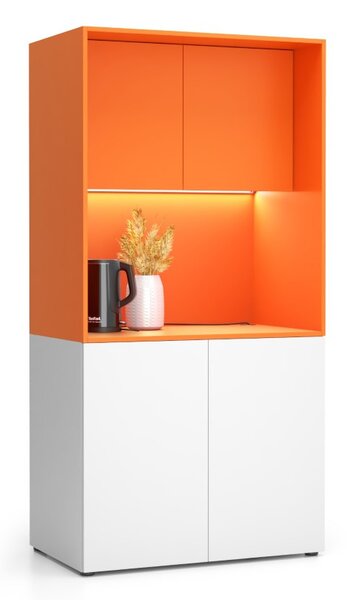 Kuchynka NIKA bez vybavenia 1000 x 600 x 2000 mm, oranžová