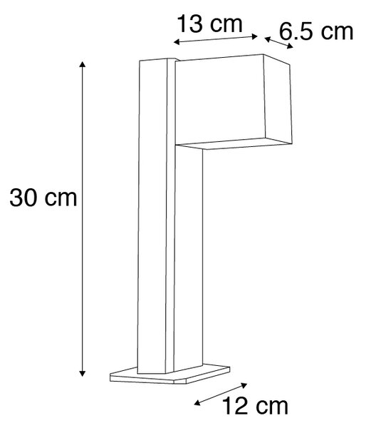 Inteligentná vonkajšia stojaca lampa antracitová 30 cm IP44 vrátane WiFi GU10 - Baleno