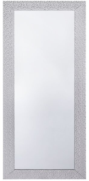 Nástenné zrkadlo obdĺžnikové 50 x 130 cm strieborné moderné