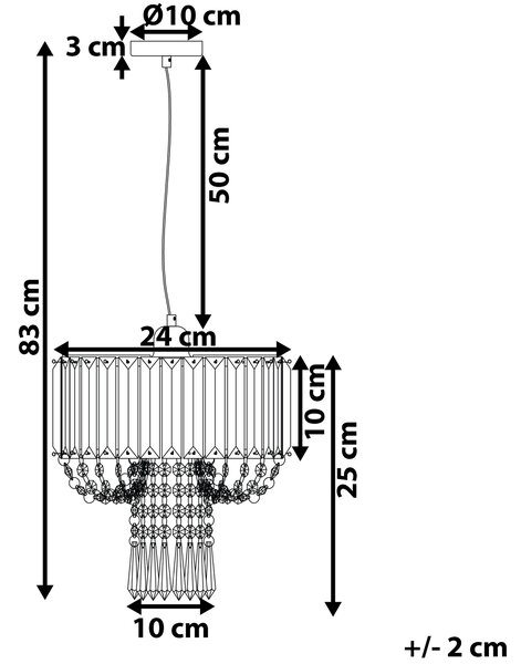 Luster sivá strieborná železo PVC plexisklo 83 cm dymové kryštáliky lesklý povrch závesná lampa moderný glamour štýl obývačka