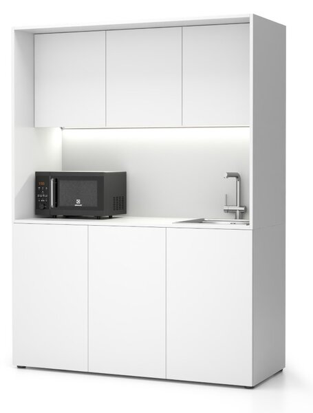 Kuchynka NIKA s drezom a batériou 1481 x 600 x 2000 mm, biela, pravá