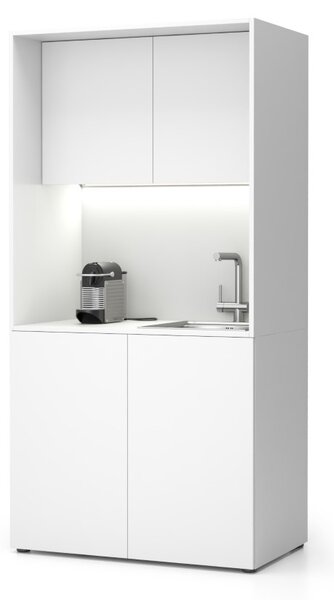 Kuchynka NIKA s drezom a batériou 1000 x 600 x 2000 mm, biela, pravá