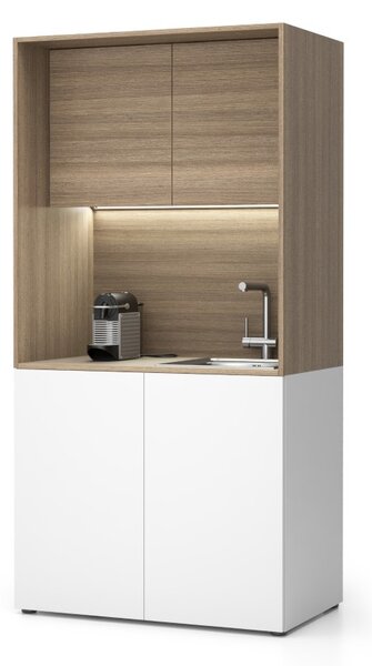 Kuchynka NIKA s drezom a batériou 1000 x 600 x 2000 mm, dub prírodný, pravé