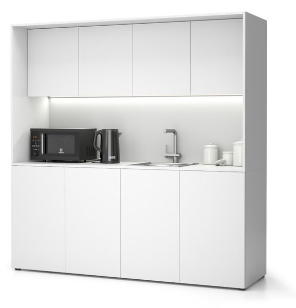 Kuchynka NIKA s drezom a batériou 1963 x 600 x 2000 mm, biela, pravá