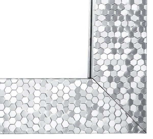 Nástenné zrkadlo strieborná 50 x 130 cm obdĺžnikové moderný štýl obývacia izba spálňa