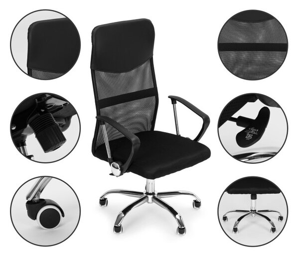 Ergonomická kancelárska stolička s priedušným operadlom