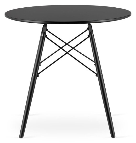 Jedálenský stôl 80 cm čierny