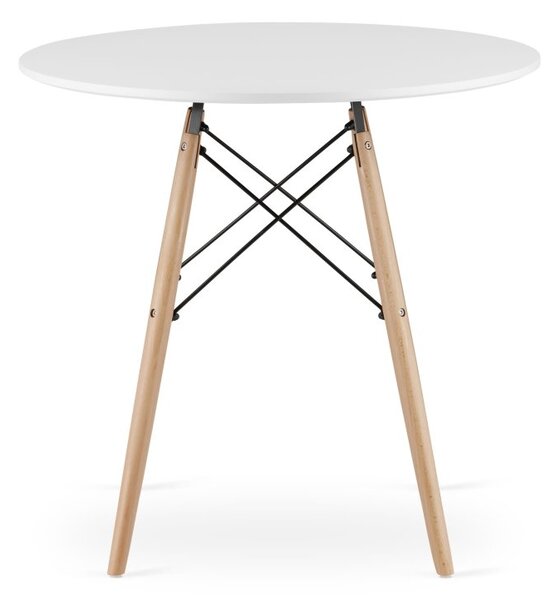 Jedálenský stôl 80 cm biely
