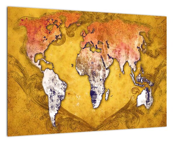Obraz mapy sveta (Obraz 60x40cm)