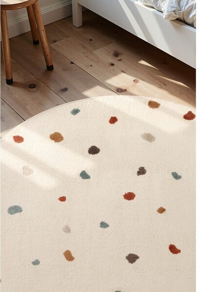 Krémový detský koberec ø160 cm Funny Dots – Hanse Home