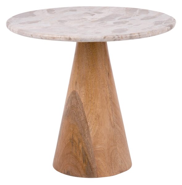 MUZZA Odkládací stolík Holt ⌀50 cm hnedý