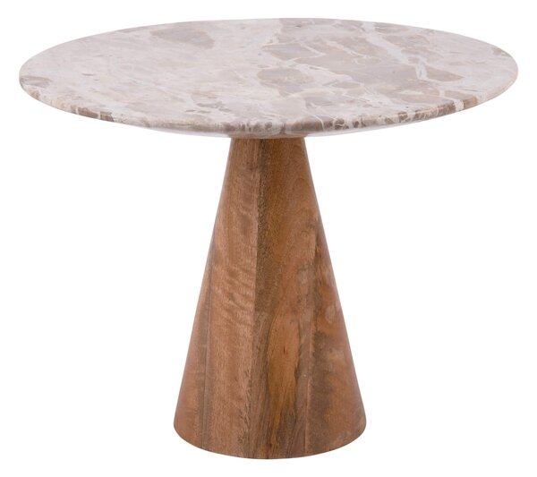 MUZZA Odkládací stolík Holt ⌀40 cm hnedý