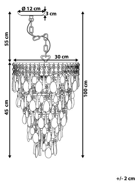 Luster strieborná priehľadná železo PVC plexisklo lesklý povrch s krištáľmi závesná lampa glamour štýl obývačka jedáleň