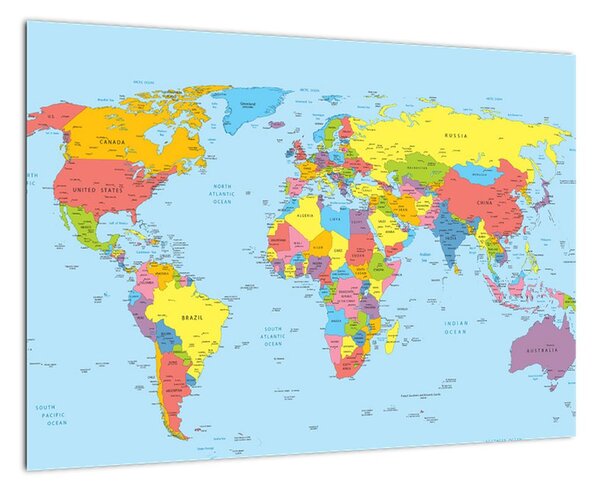 Mapa sveta - obraz (Obraz 60x40cm)